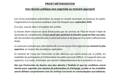 Information municipale : Projet de méthanisation